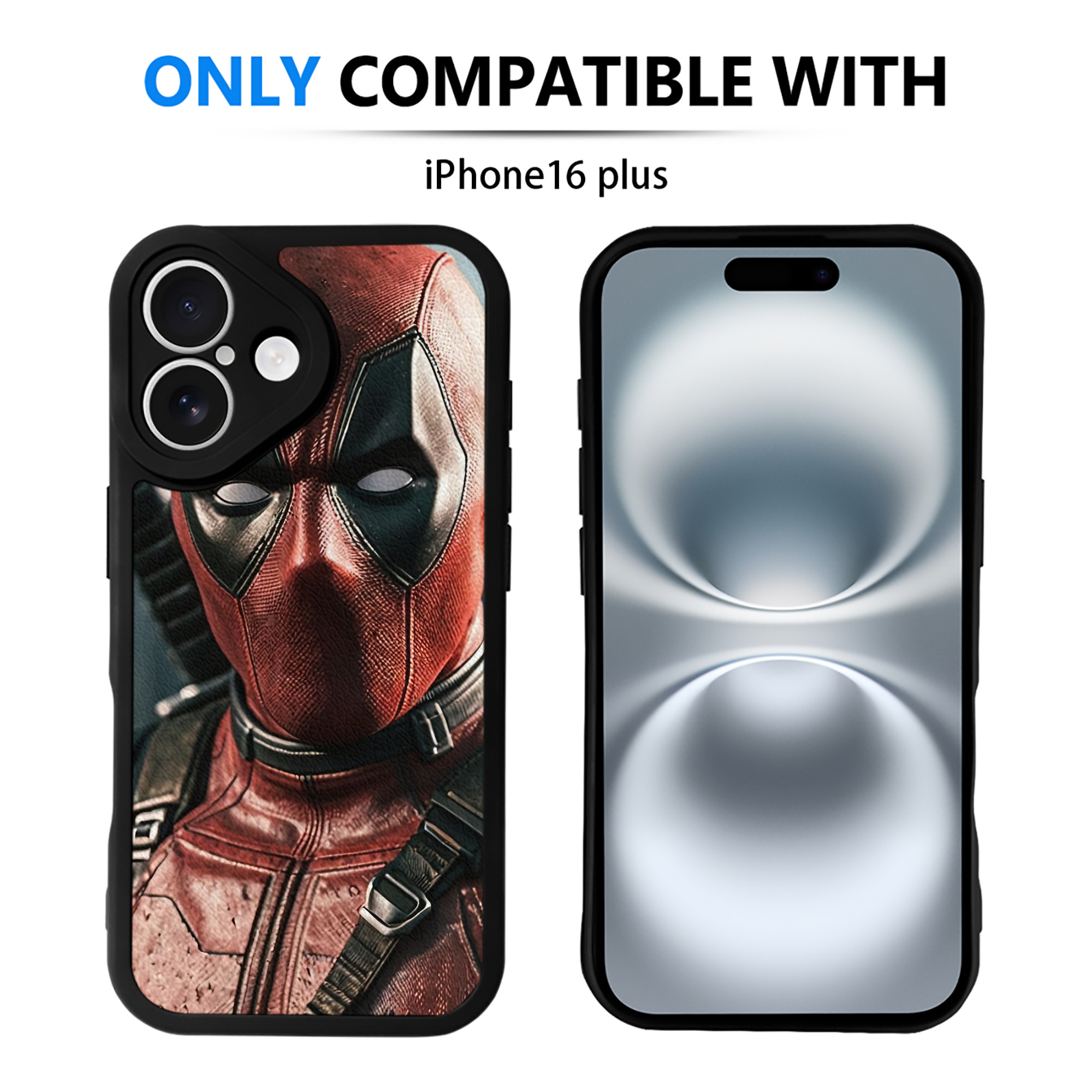 （画像用） Deadpool デッドプール 【iPhone 16シリーズ対応】シリコンスマホケース（レザー調） 材質：シリコン